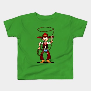 Cowboy with a lasso Kids T-Shirt